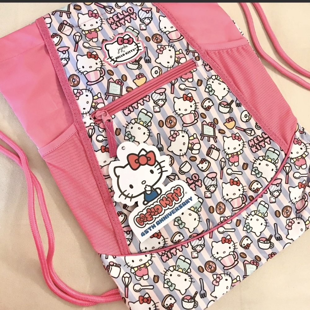 Hello Kitty x jujube drawstring backpack 45th anniversary